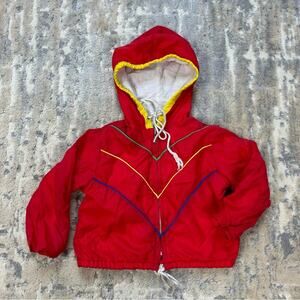 1960s Vintage Nylon Baby Hooded Windbreaker Jacket Size 24 months